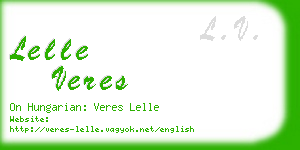 lelle veres business card